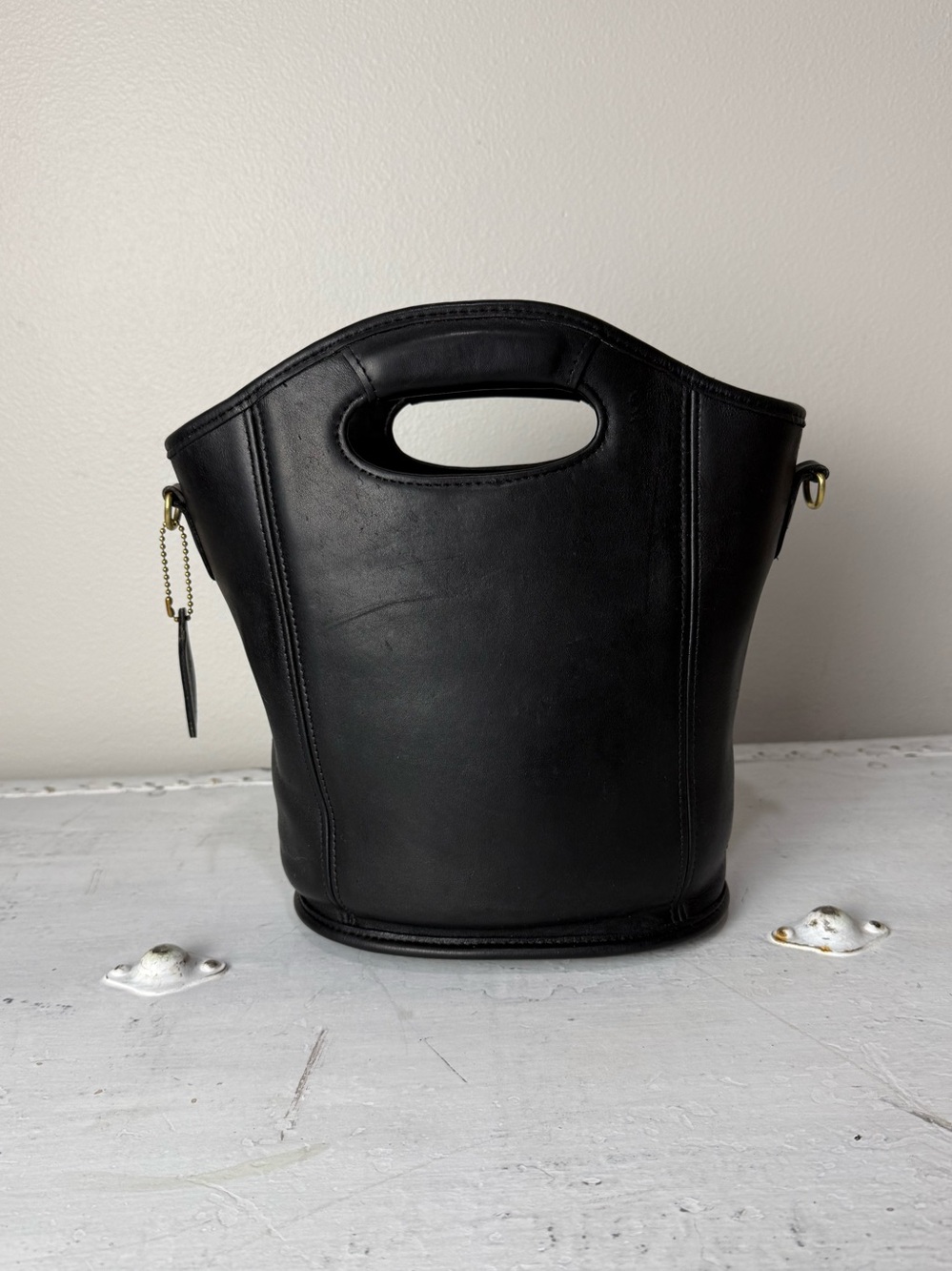 Vintage Coach Mini Shopper Bag Black Leather 9993 USA - Picture 2 of 10